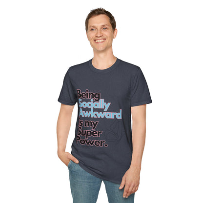 Being Socially Awkward is my Super Power Unisex Softstyle T-Shirt- Butterfly