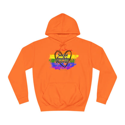 Rainbow Front Unisex College Hoodie