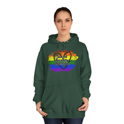 Rainbow Front Unisex College Hoodie