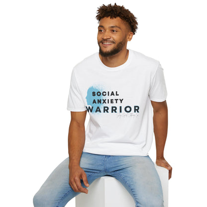 Social Anxiety Warrior Unisex Softstyle T-Shirt- Standard Logo