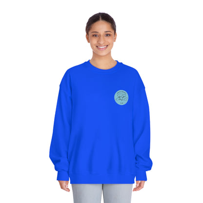 Being Socially Awkward Unisex DryBlend® Crewneck Sweatshirt- Standard Square Logo Back