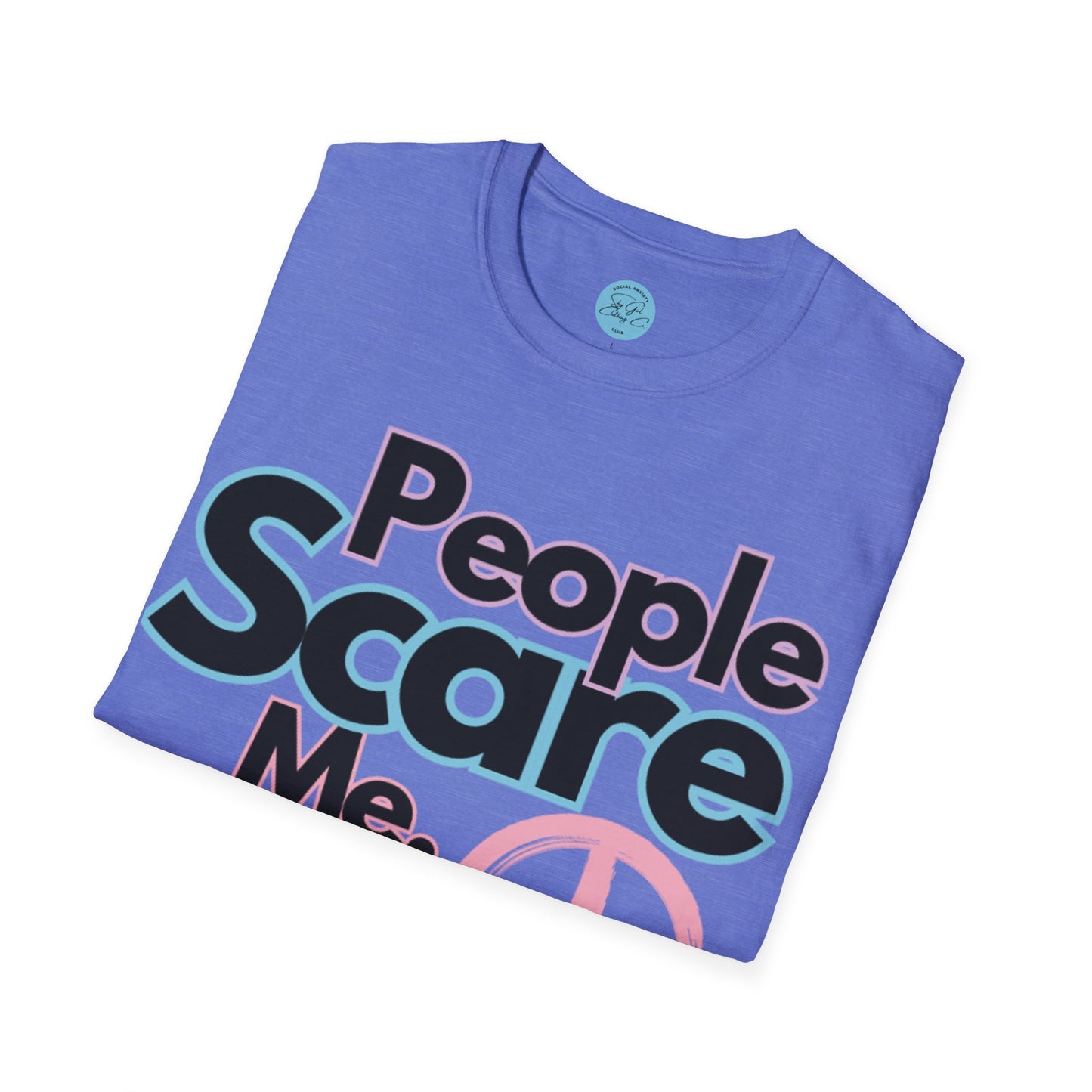People Scare Me Unisex Softstyle T-Shirt- Peace Sign