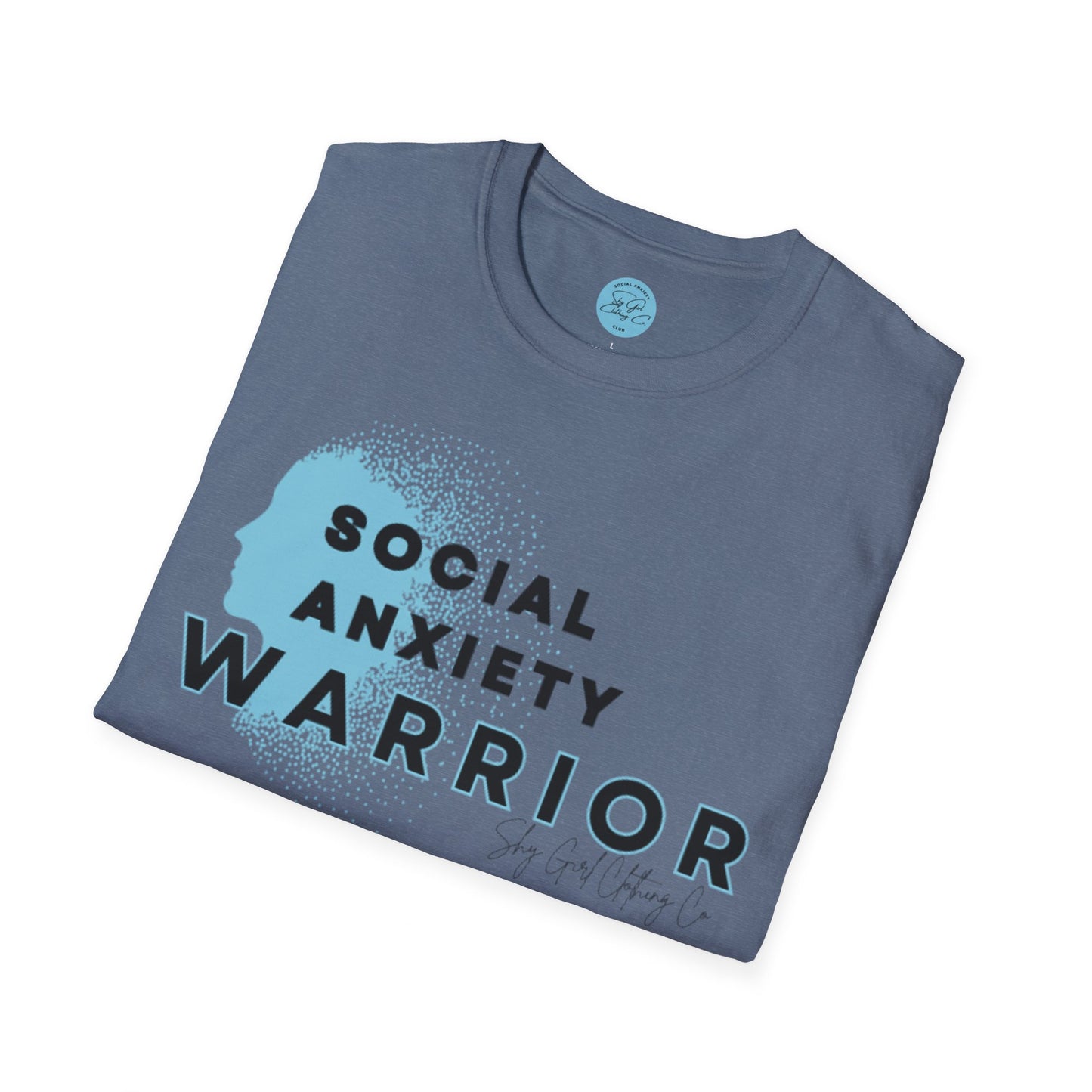 Social Anxiety Warrior Unisex Softstyle T-Shirt- Standard Logo