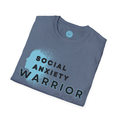 Social Anxiety Warrior Unisex Softstyle T-Shirt- Standard Logo