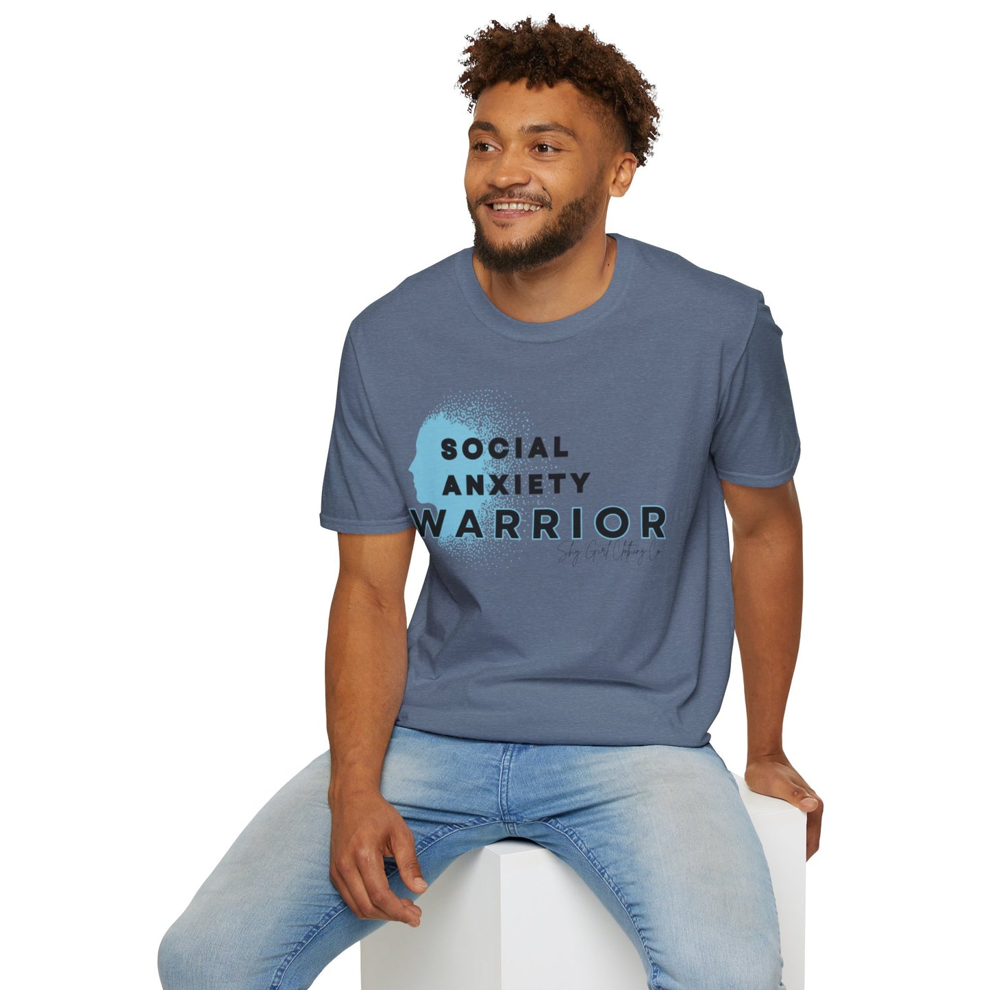 Social Anxiety Warrior Unisex Softstyle T-Shirt- Standard Logo