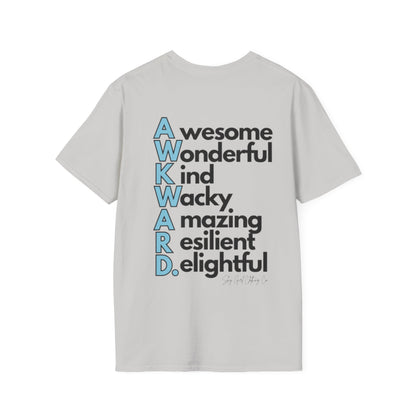 A.W.K.W.A.R.D. Unisex Softstyle T-Shirt- Standard Logo Back