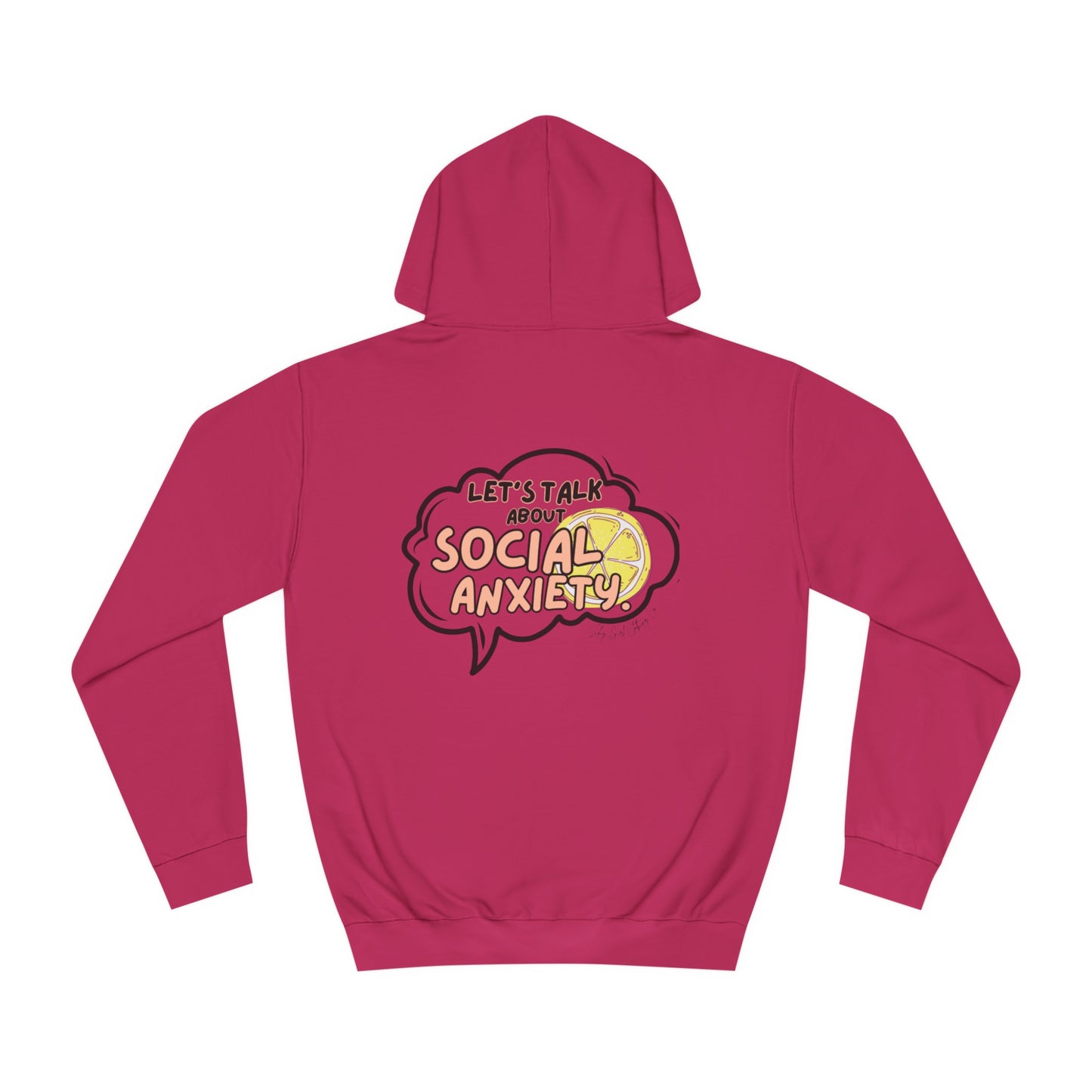 Let's Talk S.A. Unisex College Hoodie-Logo Back