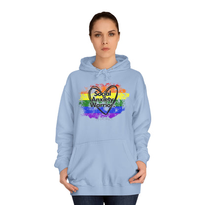 Rainbow Front Unisex College Hoodie