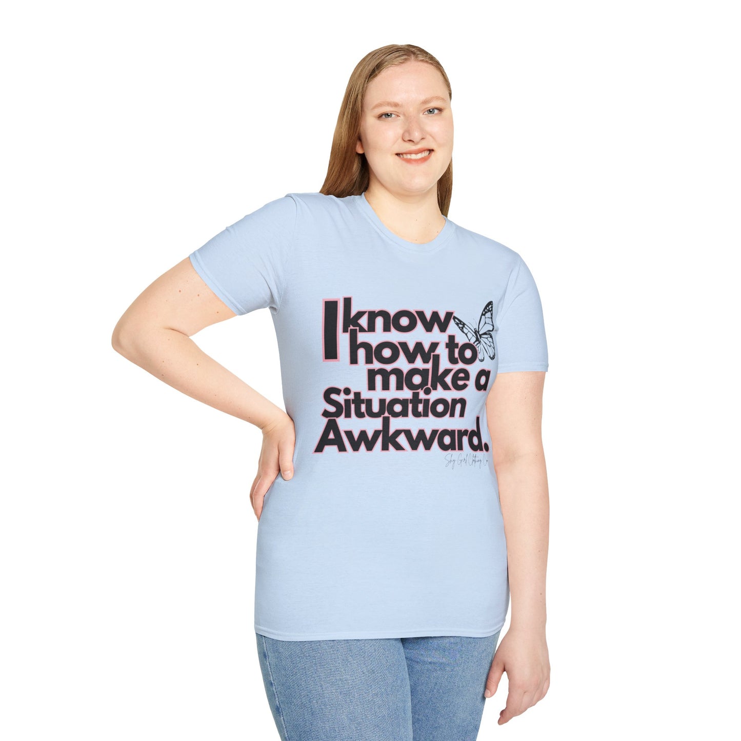 Awkward Situation Unisex Softstyle T-Shirt- Butterfly