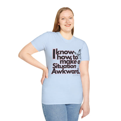 Awkward Situation Unisex Softstyle T-Shirt- Butterfly