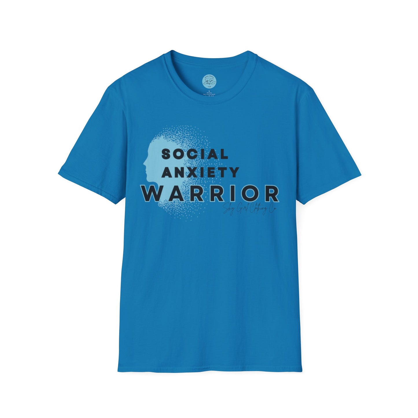 Social Anxiety Warrior Unisex Softstyle T-Shirt- Standard Logo