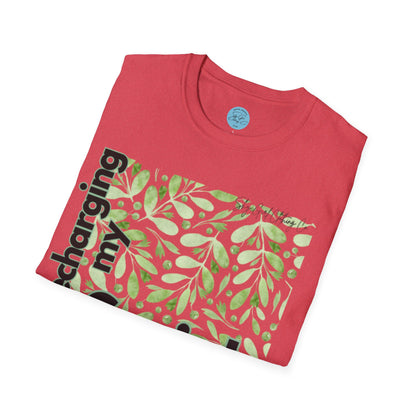 Recharging my Social Batteries Unisex Softstyle T-Shirt- Floral