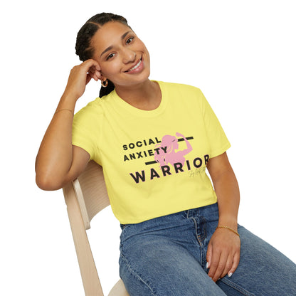Social Anxiety Warrior Unisex Softstyle T-Shirt- Standard Girl Power