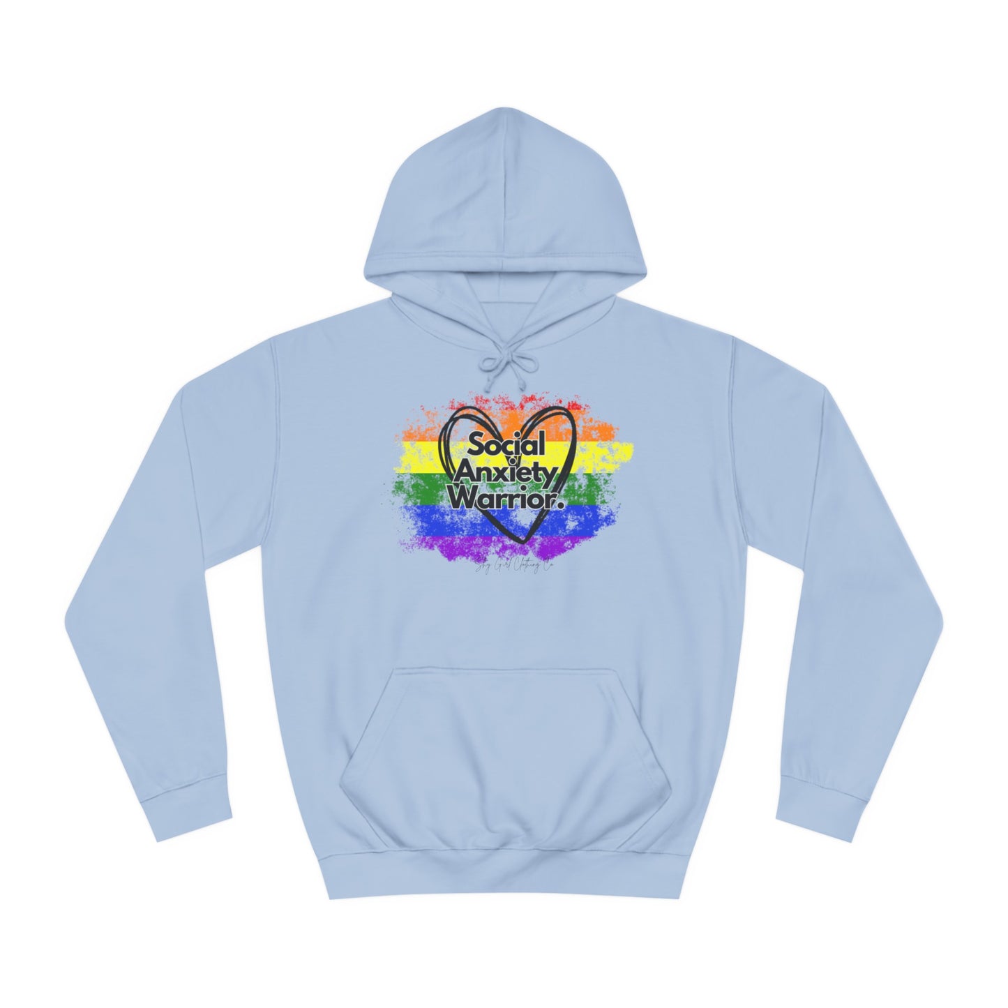 Rainbow Front Unisex College Hoodie