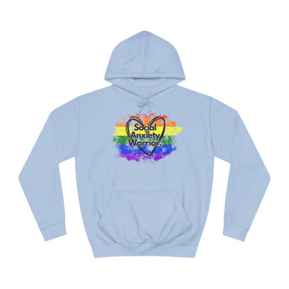Rainbow Front Unisex College Hoodie