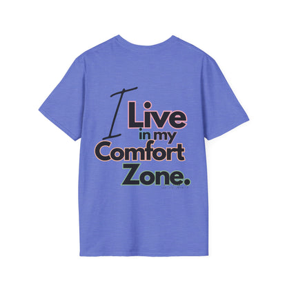 Comfort Zone Unisex Softstyle T-Shirt- Standard Colour Logo Back