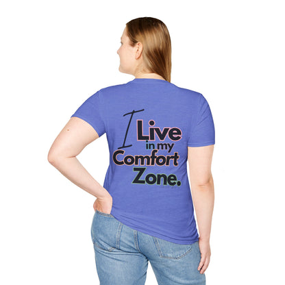 Comfort Zone Unisex Softstyle T-Shirt- Standard Colour Logo Back
