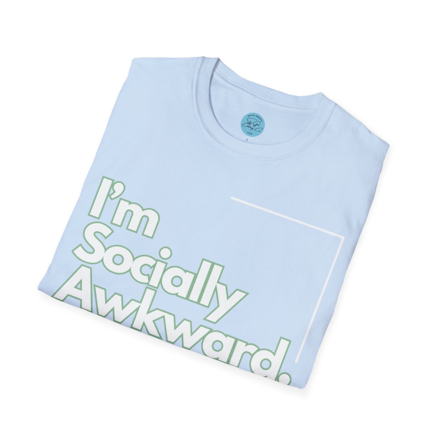 I'm Socially Awkward Unisex Softstyle T-Shirt-Logo White