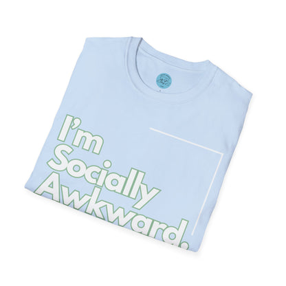 I'm Socially Awkward Unisex Softstyle T-Shirt-Logo White