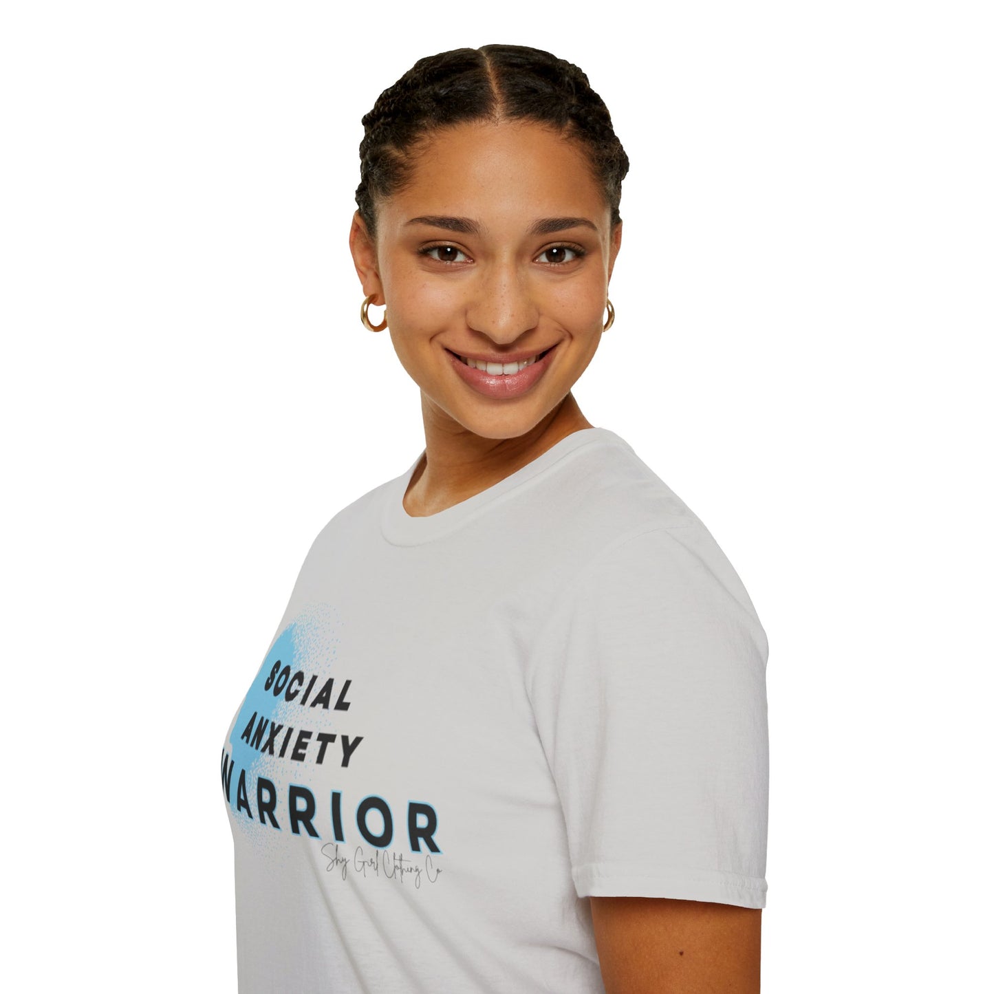 Social Anxiety Warrior Unisex Softstyle T-Shirt- Standard Logo