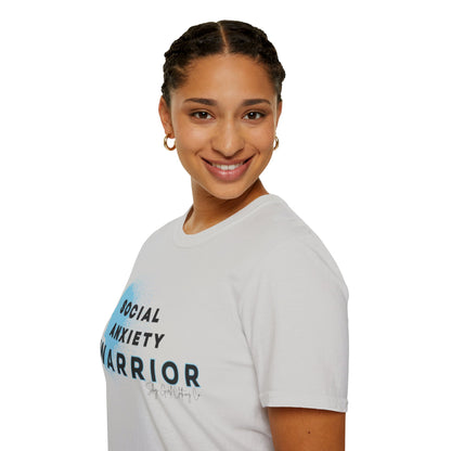 Social Anxiety Warrior Unisex Softstyle T-Shirt- Standard Logo