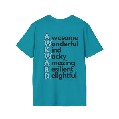 A.W.K.W.A.R.D. Unisex Softstyle T-Shirt- Standard Logo Back