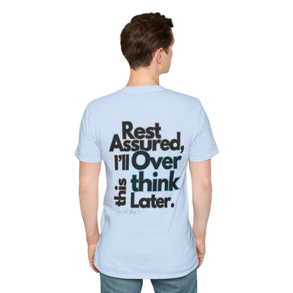 Rest Assured Unisex Softstyle T-Shirt- Standard Back