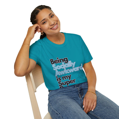 Being Socially Awkward is my Super Power Unisex Softstyle T-Shirt- Butterfly