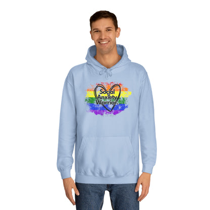 Rainbow Front Unisex College Hoodie
