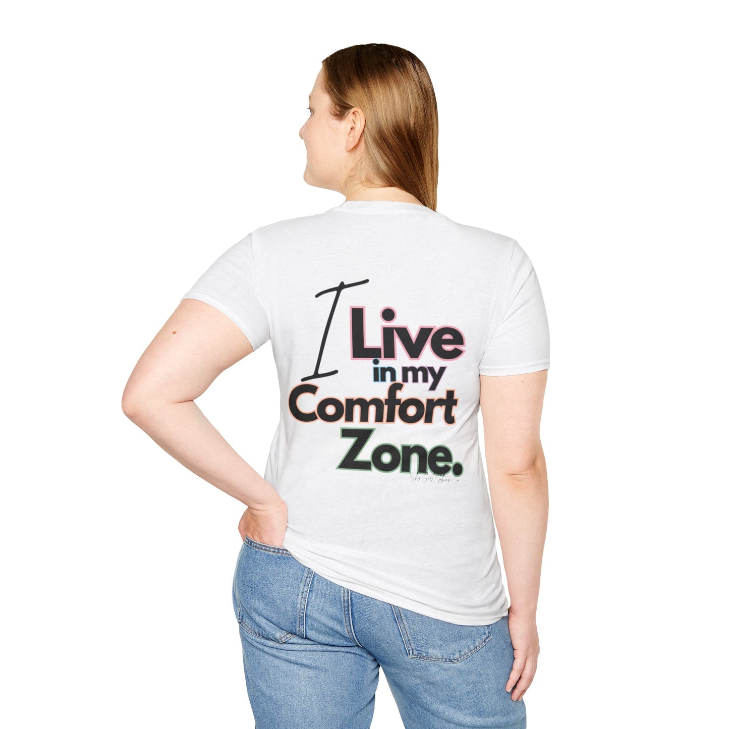 Comfort Zone Unisex Softstyle T-Shirt- Standard Colour Logo Back