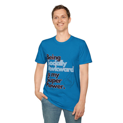 Being Socially Awkward is my Super Power Unisex Softstyle T-Shirt- Butterfly