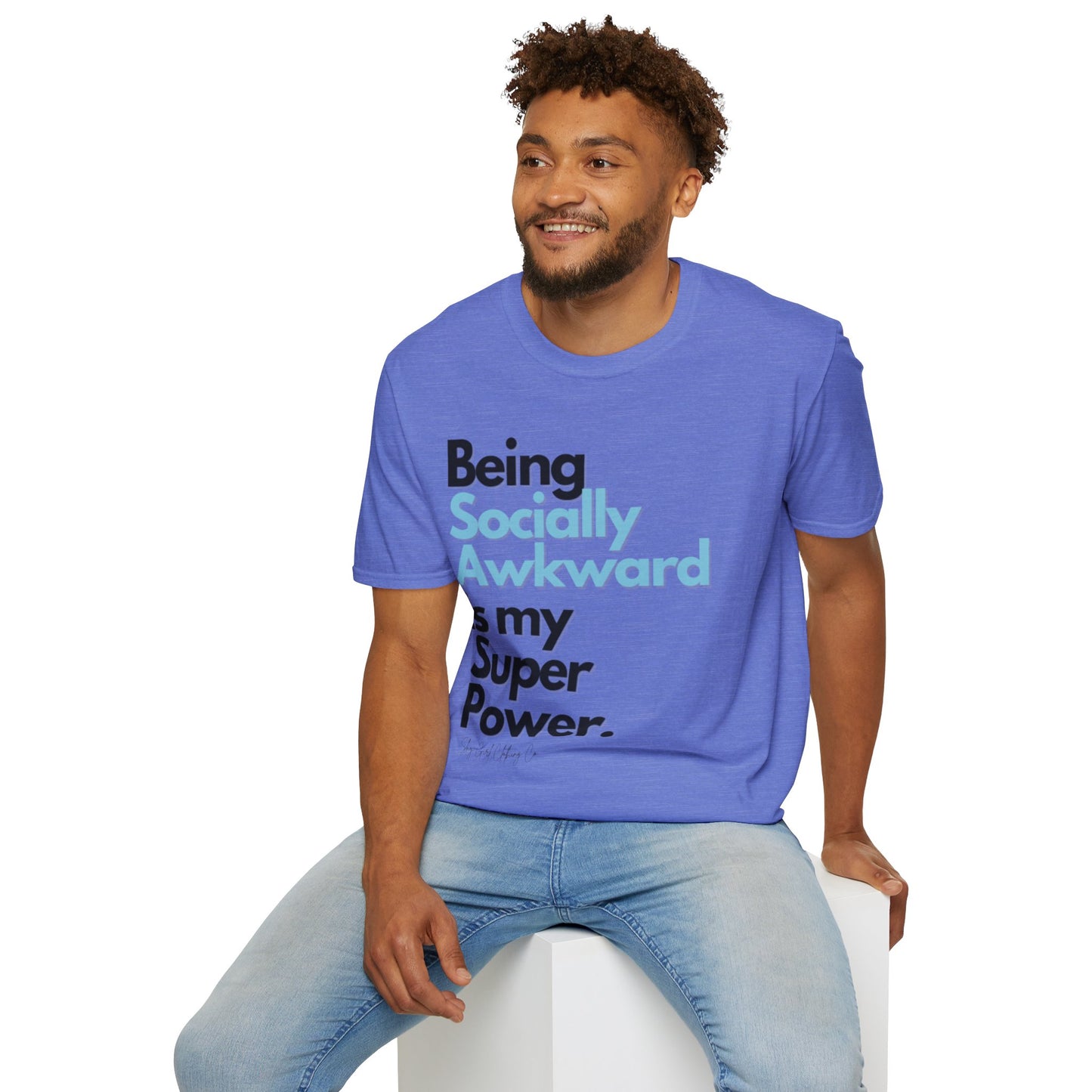 Being Socially Awkward is my Super Power Unisex Softstyle T-Shirt- Standard