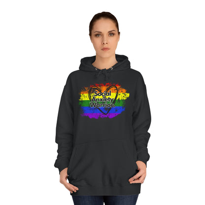 Rainbow Front Unisex College Hoodie