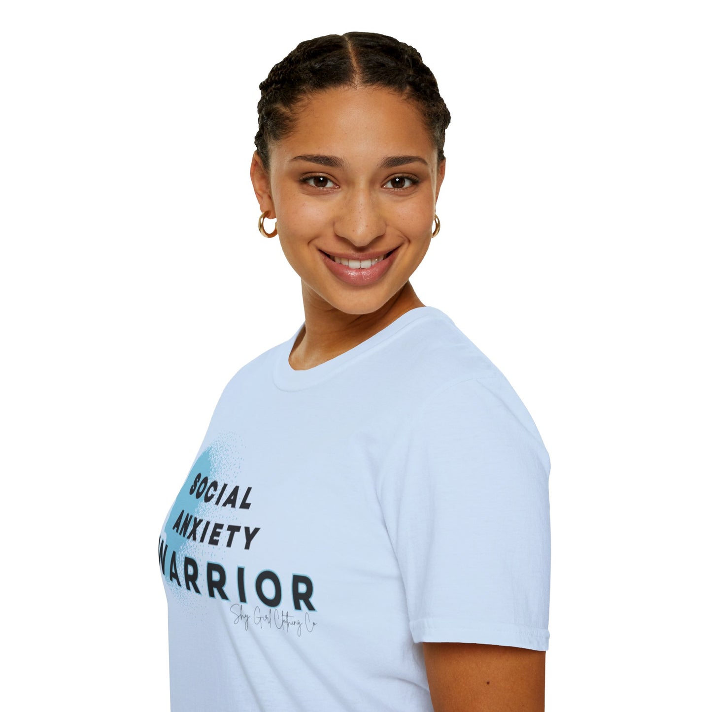 Social Anxiety Warrior Unisex Softstyle T-Shirt- Standard Logo