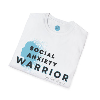 Social Anxiety Warrior Unisex Softstyle T-Shirt- Standard Logo