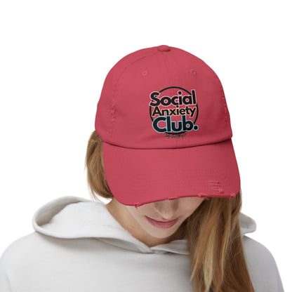 Social Anxiety Club Unisex Distressed Hat