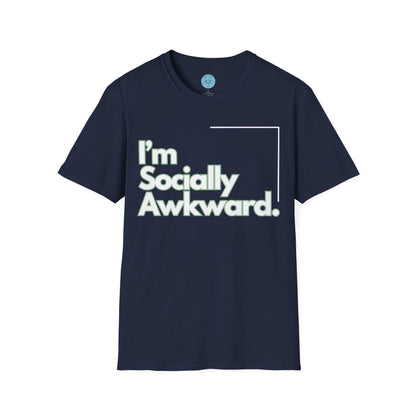 I'm Socially Awkward Unisex Softstyle T-Shirt-Logo White
