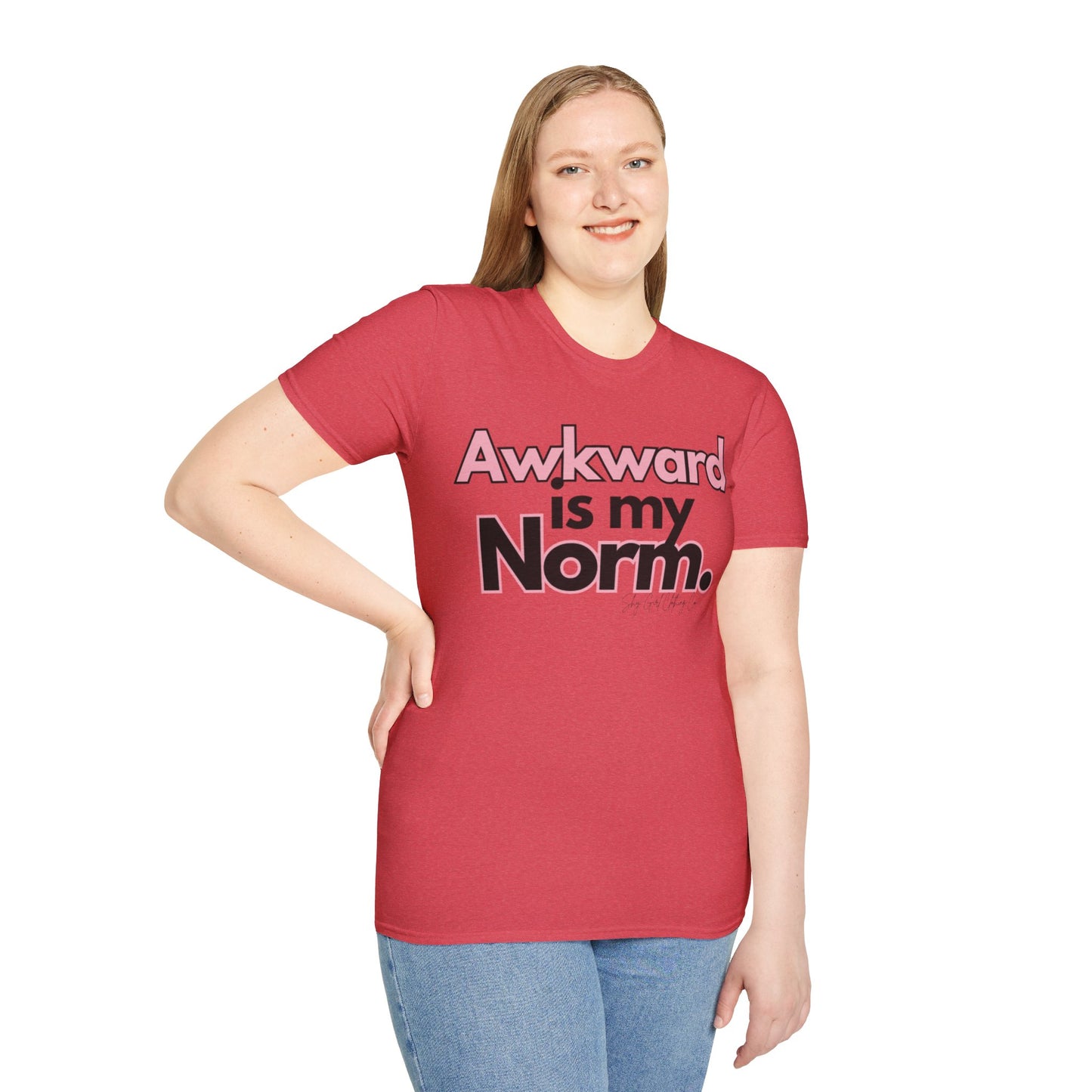 Awkward is my Norm Unisex Softstyle T-Shirt- Floral