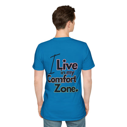 Comfort Zone Unisex Softstyle T-Shirt- Standard Colour Logo Back