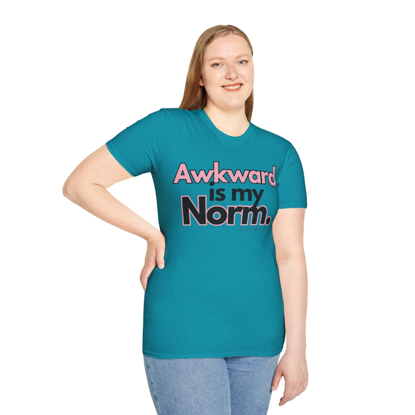 Awkward is my Norm Unisex Softstyle T-Shirt- Floral