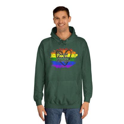 Rainbow Front Unisex College Hoodie