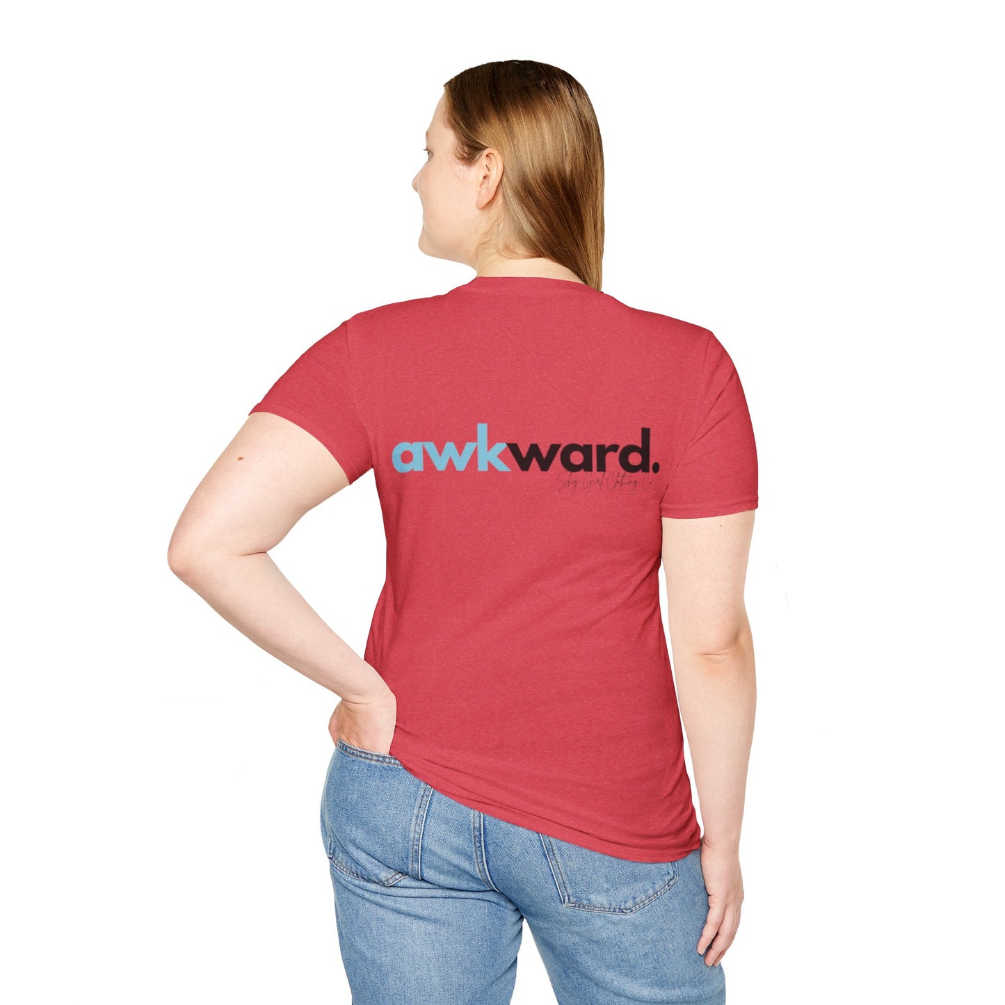 Awkward Unisex Softstyle T-Shirt- Logo Back