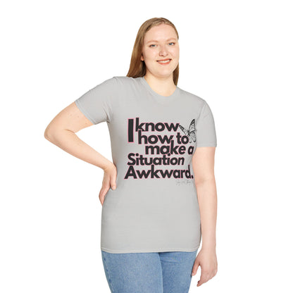 Awkward Situation Unisex Softstyle T-Shirt- Butterfly
