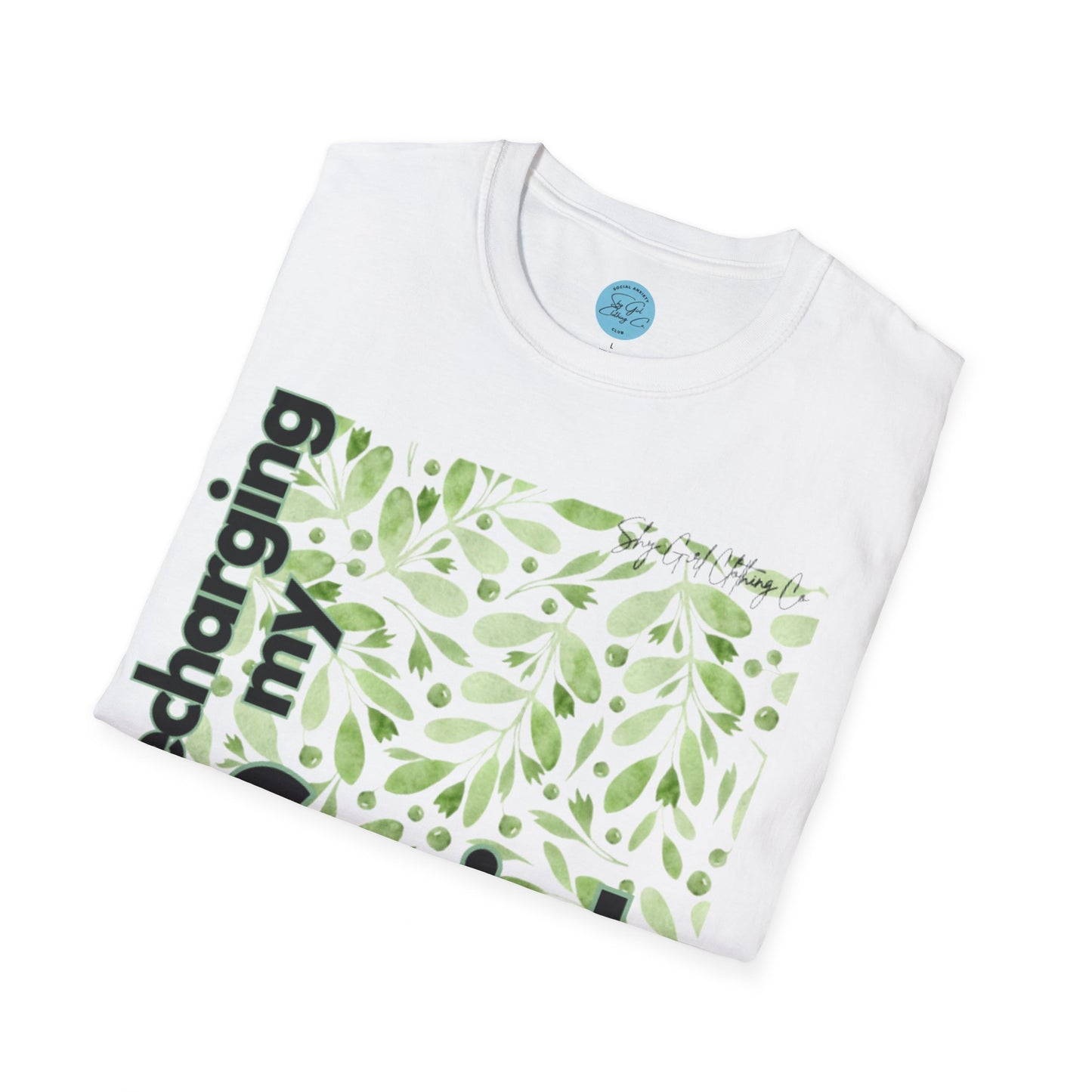 Recharging my Social Batteries Unisex Softstyle T-Shirt- Floral