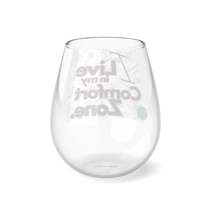 Comfort Zone Stemless Wine Glass, 11.75oz