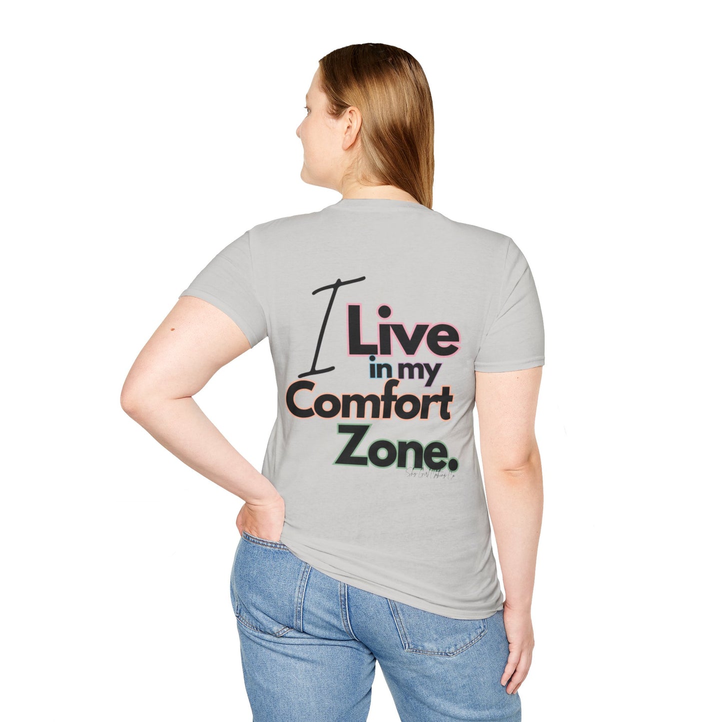 Comfort Zone Unisex Softstyle T-Shirt- Standard Colour Logo Back