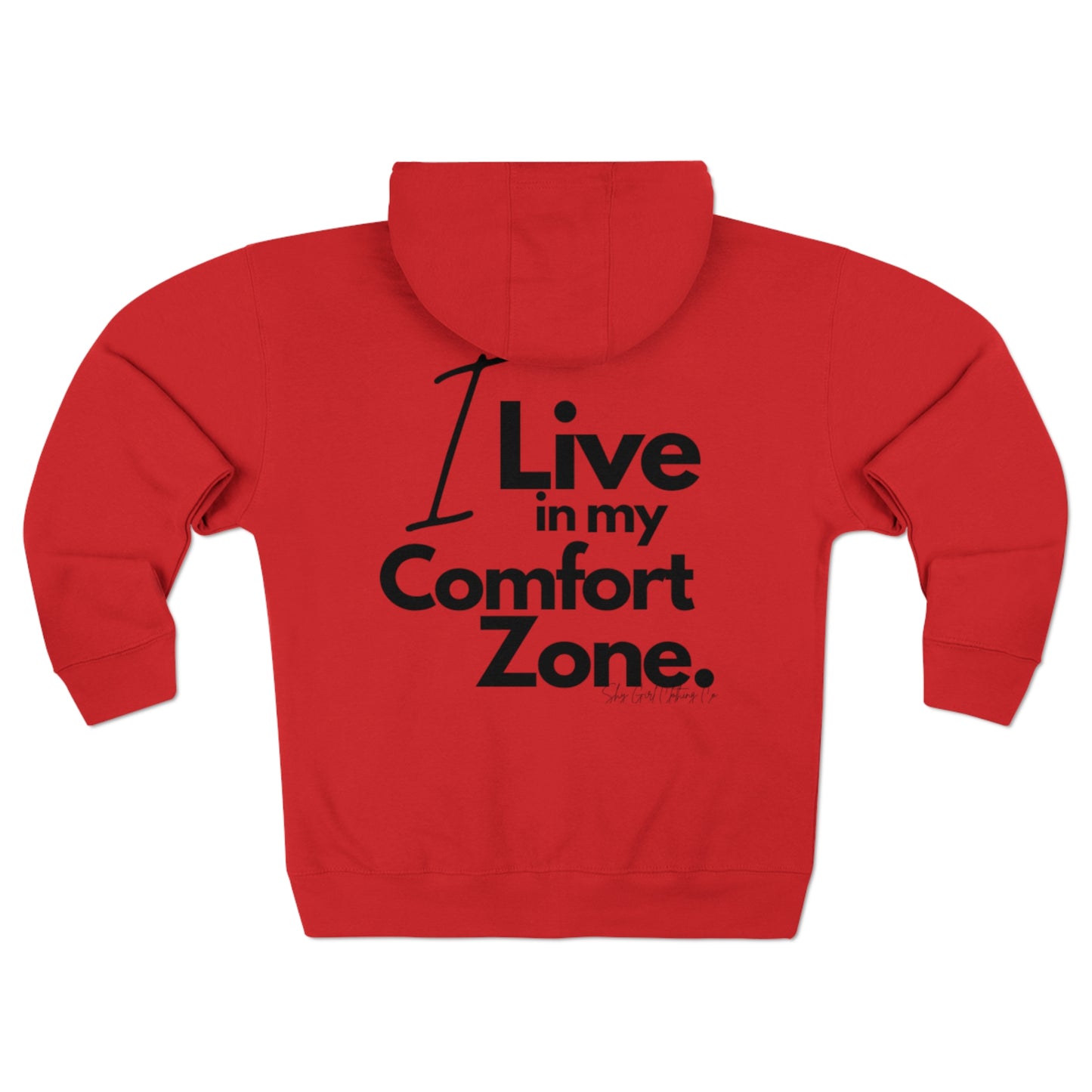 Comfort Zone Unisex Zip Hoodie- Standard Logo Back
