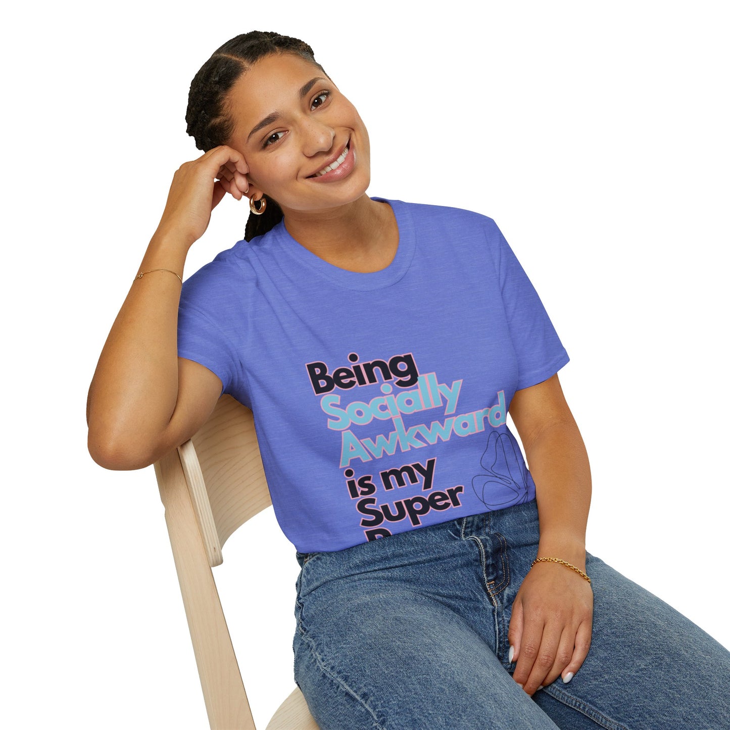 Being Socially Awkward is my Super Power Unisex Softstyle T-Shirt- Butterfly