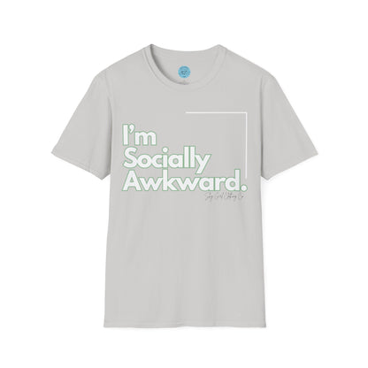 I'm Socially Awkward Unisex Softstyle T-Shirt-Logo White