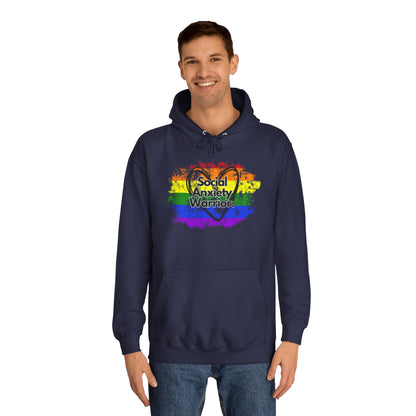 Rainbow Front Unisex College Hoodie